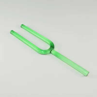 Wholesale Customized Green 10/16/20mm Quartz Tuning Fork Crystal Chakra Sound Healing Instrument for Meditation Yoga Therapy