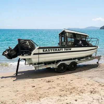 Tandem Axle 23ft Factory Direct Aluminum Boat Trailer Tilt Boat Trailer for Boat Pontoon Boat with Submersible LED Lights