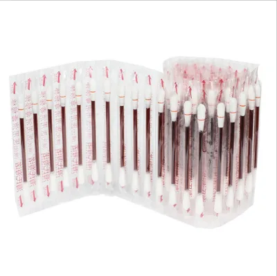Disposable Medical Iodine Cotton Swabsticks - Portable Iodine Disinfected Cotton Stick for First Aid Wounds Care Sterilization