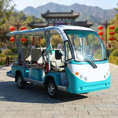 11 Seater Compact Lithium Battery 72V Eco Friendly Electric Sightseeing Bus for Campus Community Tour