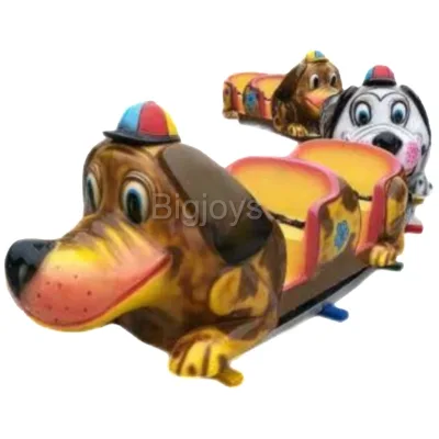 Hot Sale Amusement Mechanical Track Train Cars Scenic Spot Track Tourist Train Dog Design Electric Train for Sale