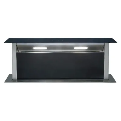 Electric Arc-shaped Matte Kitchen Range Hood Home Range Hood with Voice-Gesture-Controlled Switch Thermal Oil-Removal Feature