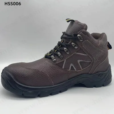 LXG,natural Barton Printed Leather Upper S3 Safety Shoes Steel Plate Insert PU/PU Outsole Safety Boots for Sale HSS006