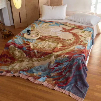 Luxury American Style 400TC Eco-friendly Anti-pilling Customizable Bedspread Set Ruffles Cotton Breathable Wedding Bed Cover