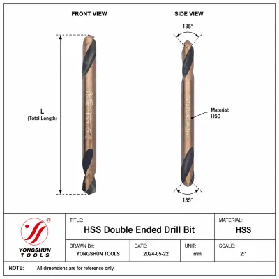 HSS Center Drill Bit Double Ended Metalworking Lathe Tools Precision Drilling Hole Saw Cutter Combined Drills for Steel Iron