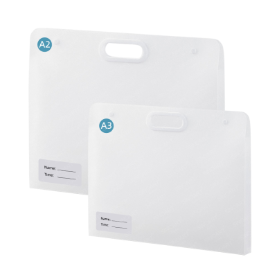 SINOART A3 A2 Frosted Translucent Portfolio Folder Sleeves Protectors Document Organizer for Drawing, Office Portfolio