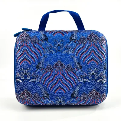 Custom Blue Hard Shell EVA Essential Oil Carrying Case Portable Travel EVA Essential Oil Storage Case for 30 Bottles