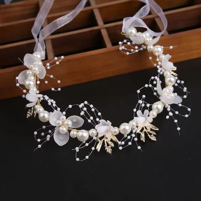 Children Cute Headbands Leaf Flower Hairband Sweet Hair Accessories for Girls Wedding