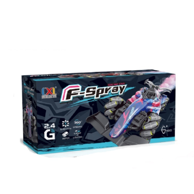 Equipped with USB Data Cable Built-in Battery 2 AA Non-electric ABS 2.4G Remote Control 10 Pass Racing Car  with Light and Music