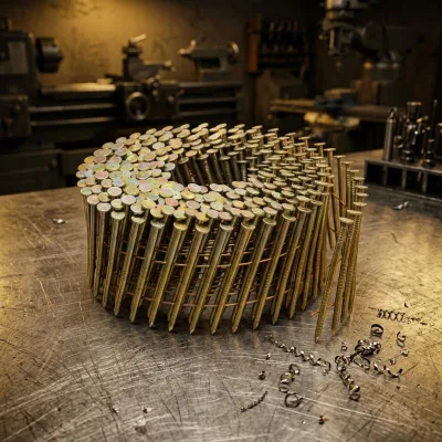Industrial Grade 15 Degree Twisted Wire Collated Coil Nails for Timber Fencing