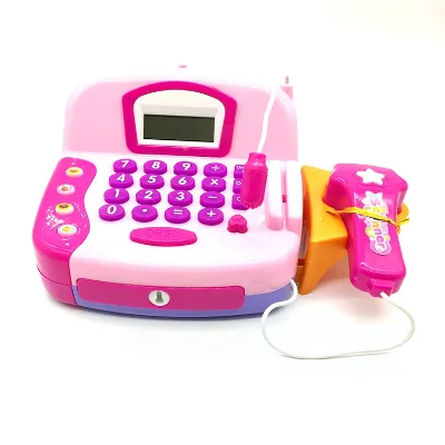 Hot Sale Kids Electronic Intelligent Smart Cash Register Toys Pretend Play House Toy With Sound and Light