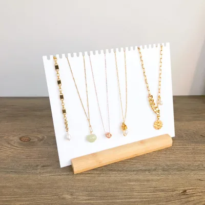 Custom Acrylic Necklace Display Board, Vertical Non Knotted Pendant Jewelry Storage Rack