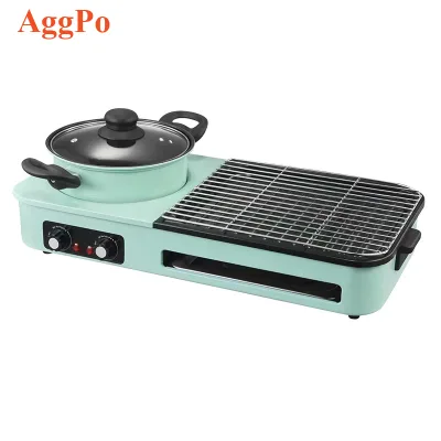 Cooking Shabu Roasting Frying Integrated Machine Multi-functional Household Removable Customized Barbecue Hot Pot Boiler