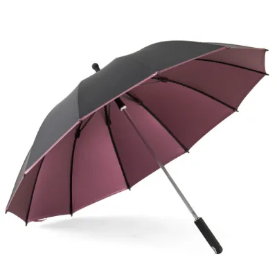 Hot Sale High Quality 16K Strong Windproof Glassfiber Parasol with Long Handle Big Business Style Umbrella