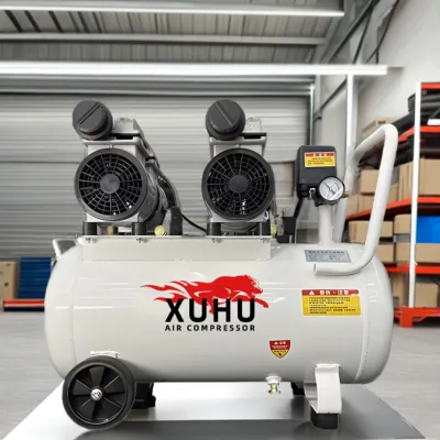 50L Silent Air Compressor 1200W Quiet Oil-free Portable Air Pump for Home Repair Tire Inflation Whisper Compressor