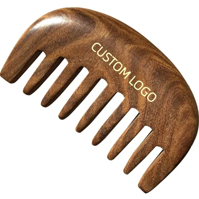 Hot Sale Custom LOGO Beard Style Comb Cheap Personalized Wooden Magic Hair Comb Cur Hair Comb