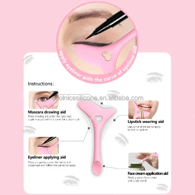 Eye Shadow Lipstick Guide Template Tool Eyelash Applicators Template and Eyeliner Stencils for Makeup enthusiasts