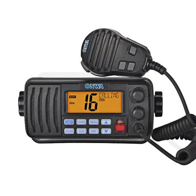 2024 New Waterproof VHf Transceiver Marine VHF Fixed Radio with DSC Antene Radio for Boating and Marine Use