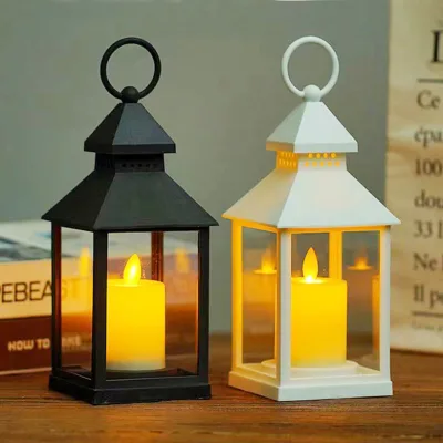 Outdoor Small Electronic Candle Lights Creative Wind Lights Plastic Candle Holders