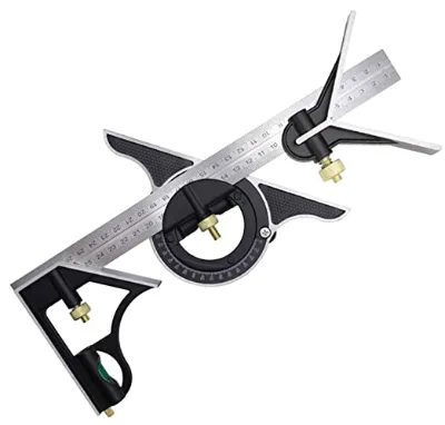 3 in 1 Adjustable Multi Combination Right Angle Ruler 300mm Movable Square Angle Ruler