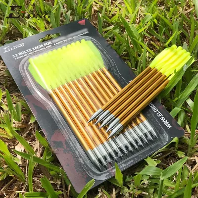 Elong Outdoor Aluminum Alloy Arrows 6.5" Hollow Aluminum Arrow Bolts for Hunting