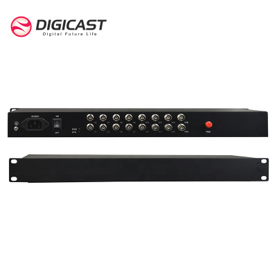 Professional Broadcasting 16 Channels 3G SDI Video Optic Fiber Transceiver Transmitter