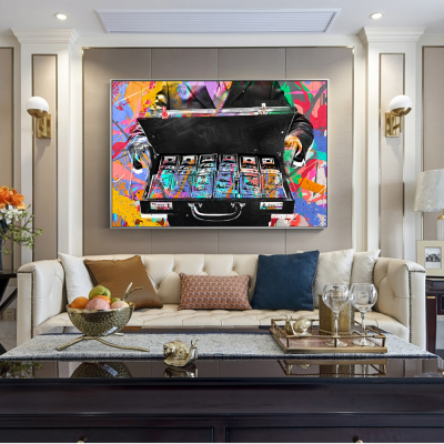 Abstract Money Graffiti Art Canvas Paintings Inspirational Canvas Art Posters and Prints Street Art Pictures