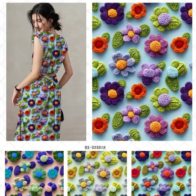 High Quality 100 Rayon Charlis Custom Ladies Shirts Skirts Dresses 3d Digital Printed Woven Fabric Women's Wear Clothing