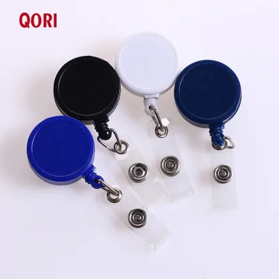 32mm Big Epoxy Sticker logo  Retractable Badge Reel With Carabiner Belt Clip Id  Badge Reel
