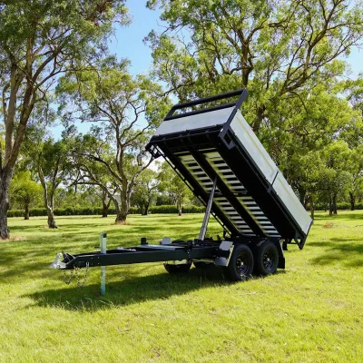 Mine Spec Field Service Flatbed Trailer with Toolboxes Canopy and Custom Storage for Trades and Camping Adventure