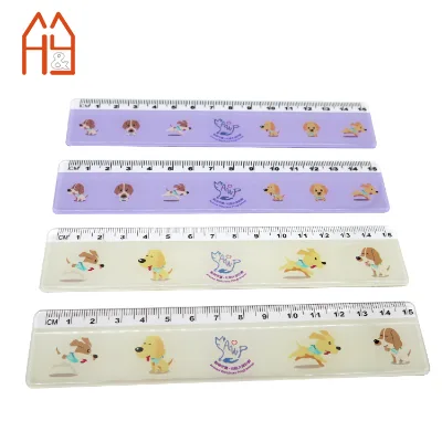 6 Inches Translucent Ruler Multicolor Artwork Design BPA-Free School Supplies Hot Sale for Global Sellers