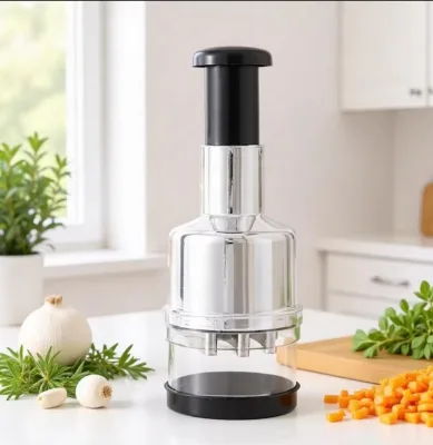 Custom logo High Quality Portable Mini Steel Metal Food Processor Crushing Fruit Vegetable Grind Garlic Spices Kitchen Tool