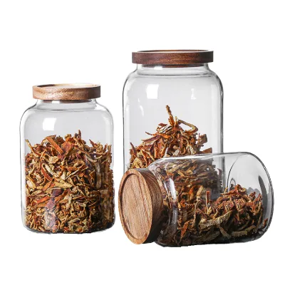 4 Oz Glass Spice Jar with Bamboo Lid Minimalist Design Seasoning Storage Bottle for Kitchen Use