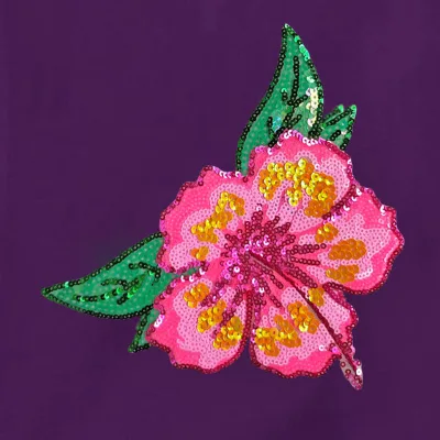 Bag with Decorative Flower Patch on Front