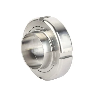 Easy Installation Stainless Steel 304 316L  Food Grade DIN SMS Union Set with Nut Male Liner and Gasket