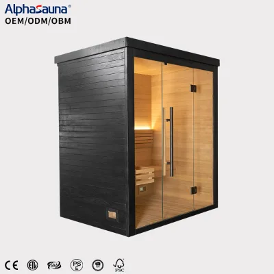Luxury Outdoor Sauna Room Hemlock Steam Sauna Room for 3 Person Size