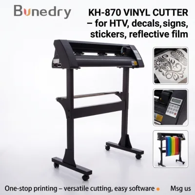 Vinyl Cutter Plotter KH-870 HTV Heat Transfer Vinyl for Printing Sign Making Sticker Cutting Reflective Film Sandblast