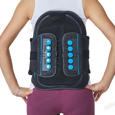 Adjustable Lace-up Full Back Waist Support Brace Straps LSO