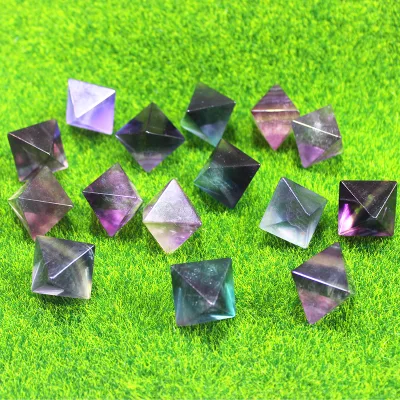 Wholesale Natural Crystal High Quality Polished Healing Stones Fluorite Octahedron for Decor
