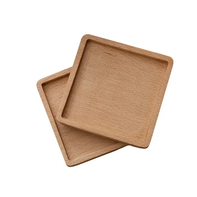 restaurant Kitchen Recyclable Dining Table Washable Wooden Custom Coaster