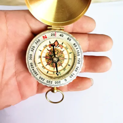 Outdoor Classic Portable Mini Precision Metal Eco-Friendly Non-Waterproof Compass Noctilucent Display Hiking Camping