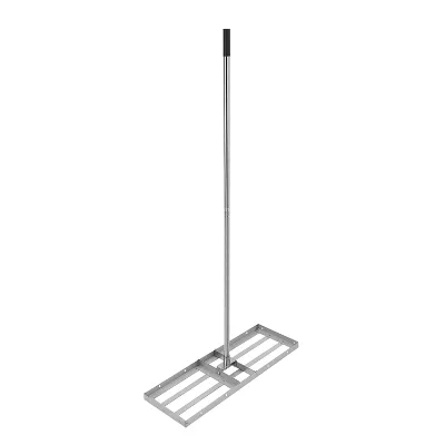 JH-Mech Golf Course and Farm Professional Heavy Duty Topdressing Spreader Silver Powder Coated Alloy Steel Dressing Rake