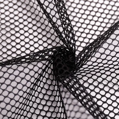 100% Polyester Black Hard Mesh Recycled Fabric Knit Stiff Mesh Fabric