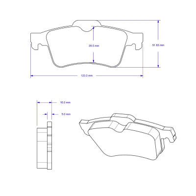 Rear Ceramic Disc Brake Pads Fit for Chevrolet,for Ford,for Jaguar,for Mazda,for Pontiac,for Saab,for Saturn,for Volvo