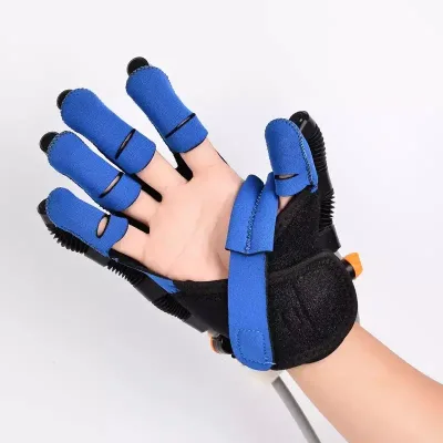 Hand Rehabilitation Gloves Robot Finger Exerciser Stroke Cerebral Training Equipment