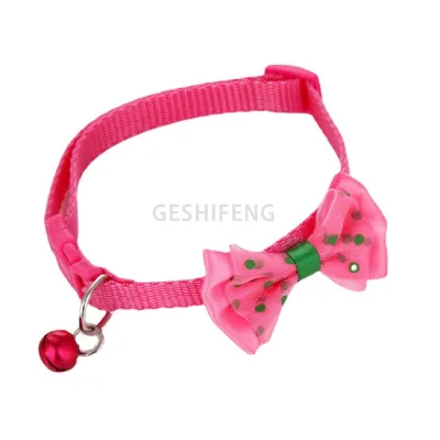New Detachable Pet Collar Engraved Pet Floral Flower Decoration Plaid Dog Custom Pet Collar with Buckle Charm Collar