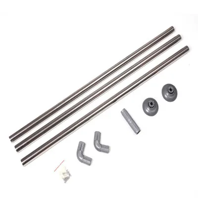 L-shaped Shower Curtain Rod Stainless Steel Curtain Waterproof Curtain Rod Non Perforated Dry Wet Separation Rods