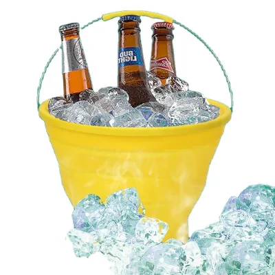 1.5l 3l 5l 10l Portable square Round Silicone Beach Foldable Water Bucket Liner 5 Gallon