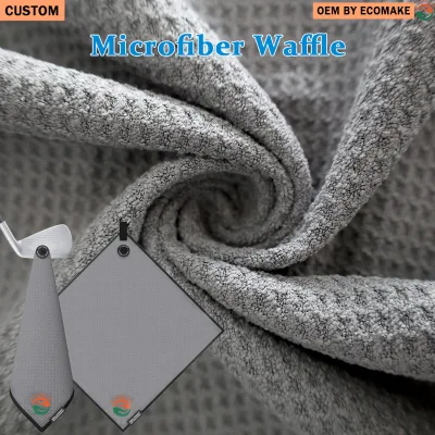 XP Wholesale Quick-Dry Microfiber Cloth Recycled Golf Towels Tri-fold Adult Golf Towels Hand Wash Golf Towel for Man Clubs