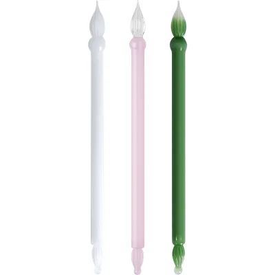 MAJOHN Handmade Crystal Glass Fountain Pen Writing Set for Adult Students Art with Color Ink Water Droplet Design Made in China